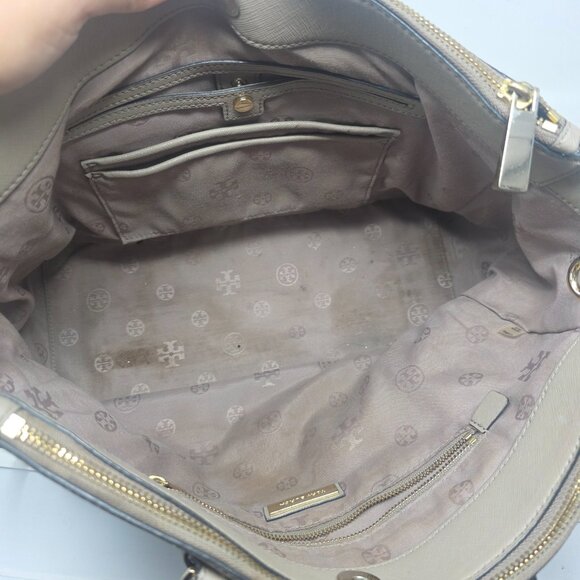 Tory Burch Robinson Saffiano Double Zip Tote Crossbody Shoulder Bag Large - Picture 10 of 14